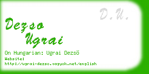 dezso ugrai business card